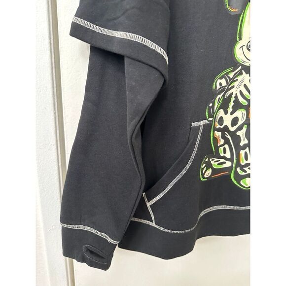 Disney Mickey Mouse Skeleton Halloween GITD Hoodie Jacket - Size Medium - Picture 8 of 9